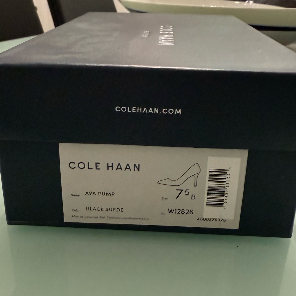 Cole Haan Ava Pump 65mm Suede Black Women's Heels - Picture 4 of 5